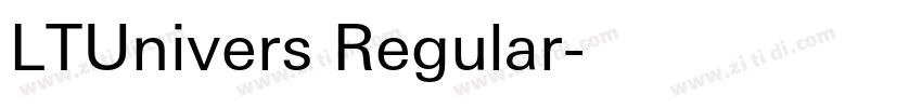 LTUnivers Regular字体转换